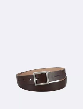 Ceinture à boucle centrale réversible