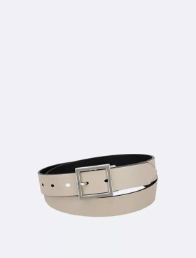 Ceinture à boucle centrale réversible