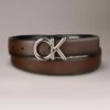 Ceinture habillée réversible avec plaque logo Ck