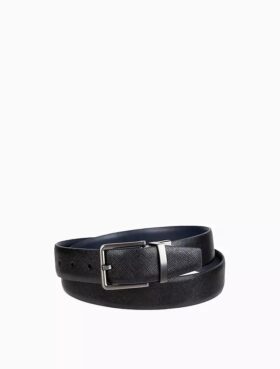 Ceinture habillée réversible en cuir Saffiano