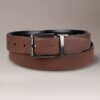 Ceinture habillée réversible en cuir Saffiano Ceinture habillée réversible en cuir Saffiano