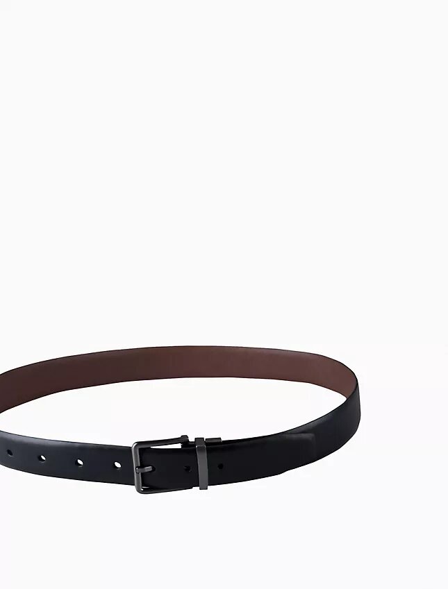 Ceinture habillée réversible en cuir Saffiano Ceinture habillée réversible en cuir Saffiano