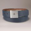 Ceinture réversible avec plaque logo carrée Ceinture réversible avec plaque logo carrée