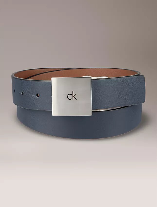 Ceinture réversible avec plaque logo carrée Ceinture réversible avec plaque logo carrée