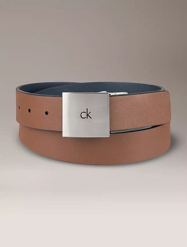 Ceinture réversible avec plaque logo carrée Ceinture réversible avec plaque logo carrée