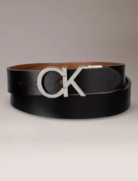 Ceinture réversible avec plaque logo Monogram
