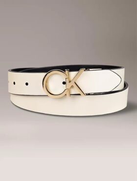 Ceinture réversible avec plaque logo Monogram