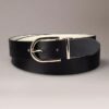 Ceinture réversible à boucle ronde