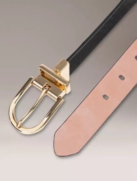 Ceinture réversible à boucle ronde