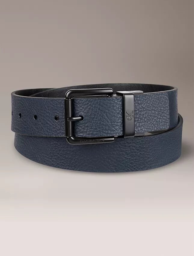 Ceinture réversible en cuir grainé Ceinture réversible en cuir grainé
