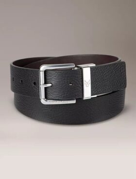 Ceinture réversible en cuir grainé Ceinture réversible en cuir grainé