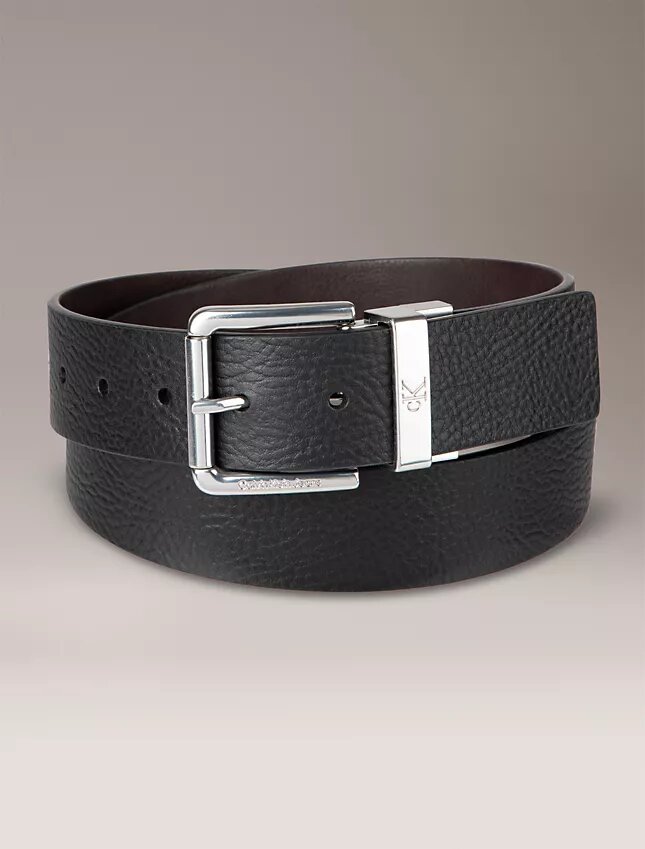 Ceinture réversible en cuir grainé Ceinture réversible en cuir grainé
