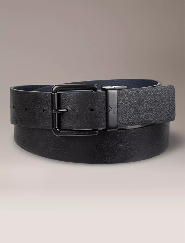 Ceinture réversible en cuir grainé Ceinture réversible en cuir grainé