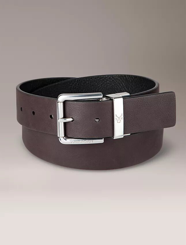 Ceinture réversible en cuir grainé Ceinture réversible en cuir grainé