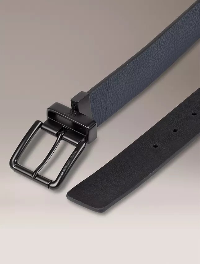 Ceinture réversible en cuir grainé Ceinture réversible en cuir grainé