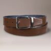 Ceinture réversible en cuir Saffiano Ceinture réversible en cuir Saffiano