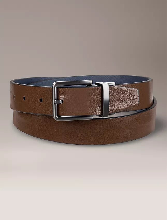 Ceinture réversible en cuir Saffiano Ceinture réversible en cuir Saffiano