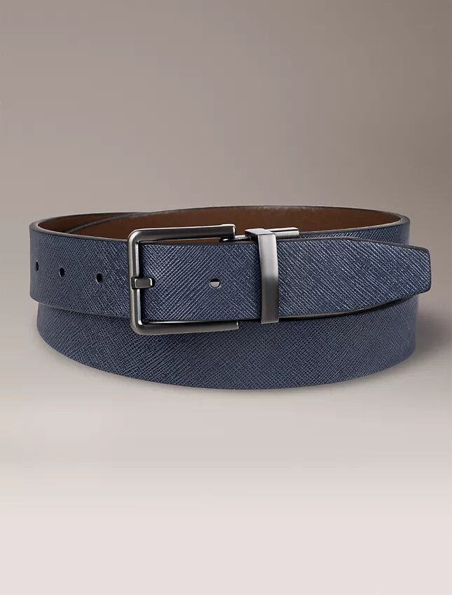 Ceinture réversible en cuir Saffiano Ceinture réversible en cuir Saffiano