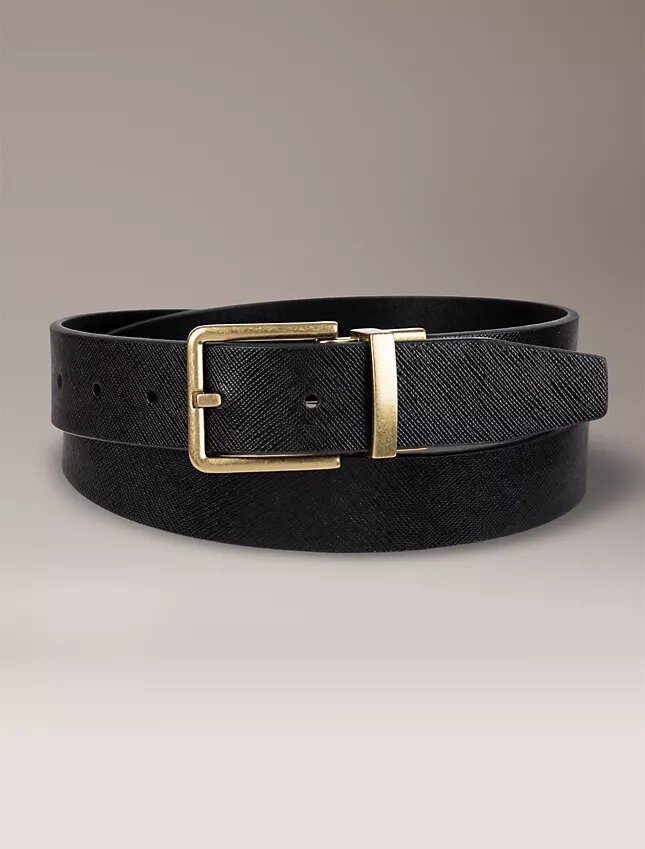 Ceinture réversible en cuir Saffiano Ceinture réversible en cuir Saffiano