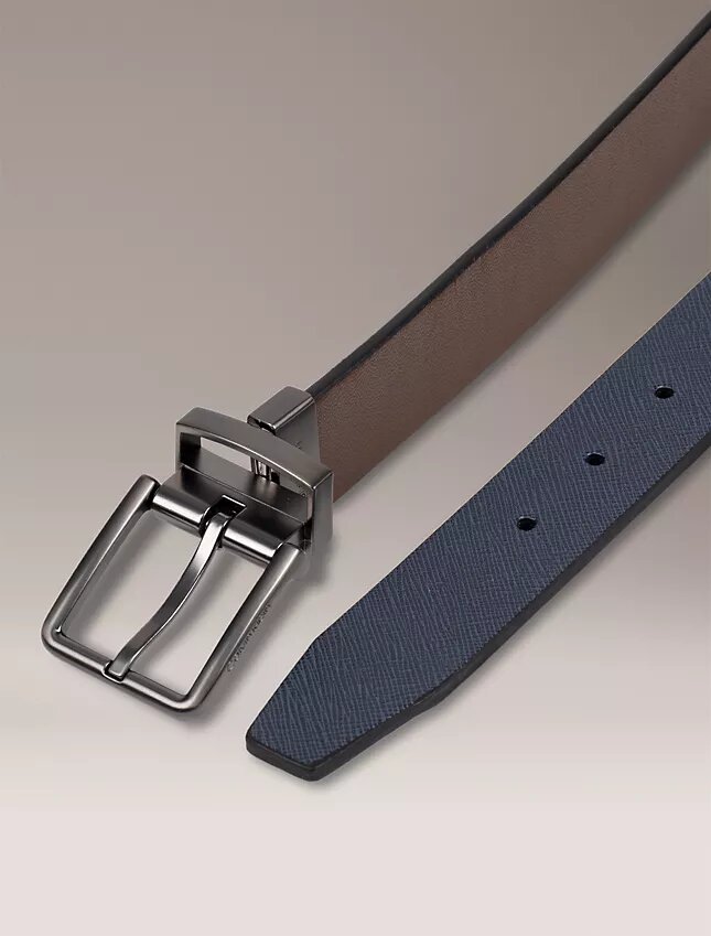 Ceinture réversible en cuir Saffiano Ceinture réversible en cuir Saffiano