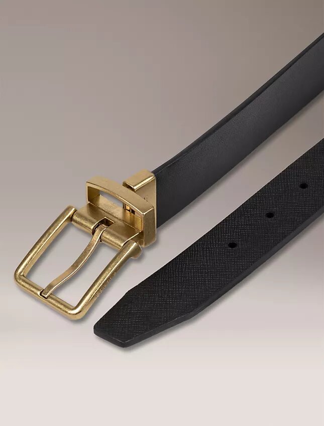 Ceinture réversible en cuir Saffiano Ceinture réversible en cuir Saffiano