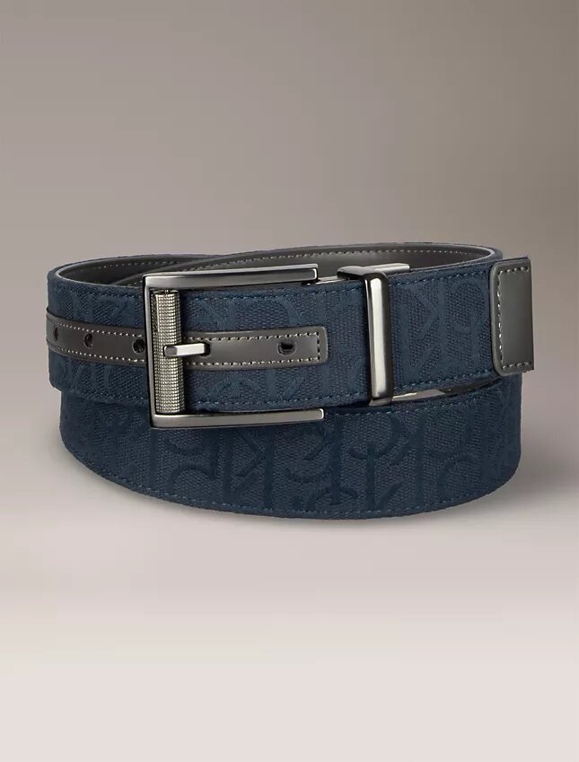 Ceinture réversible en jacquard à logo Ceinture réversible en jacquard à logo