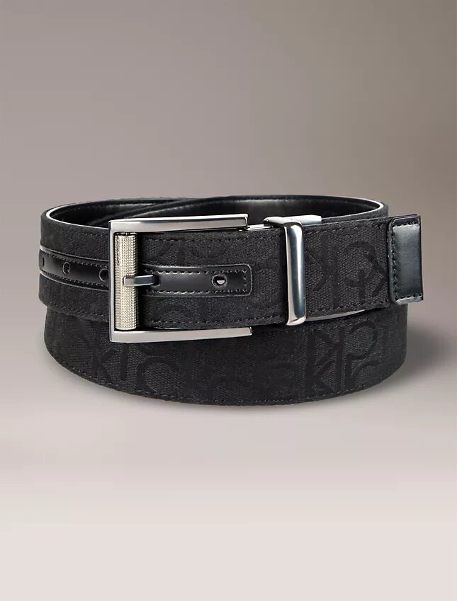 Ceinture réversible en jacquard à logo Ceinture réversible en jacquard à logo