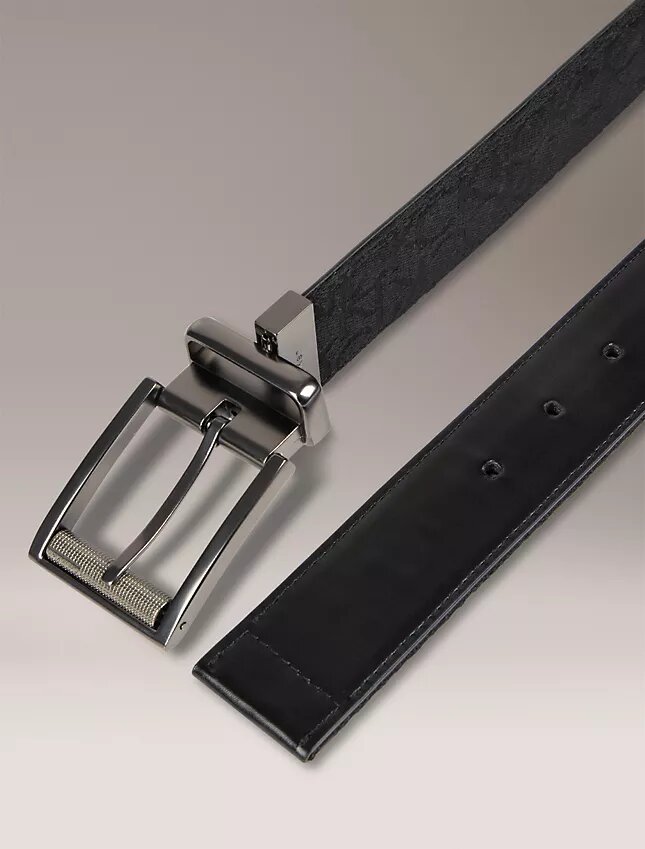 Ceinture réversible en jacquard à logo Ceinture réversible en jacquard à logo