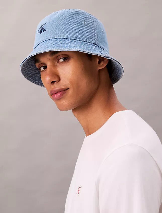 Chapeau bob en denim avec monogramme Chapeau bob en denim avec monogramme