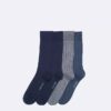 Chaussettes habillées à logo côtelé, lot de 4 Chaussettes habillées à logo côtelé, lot de 4