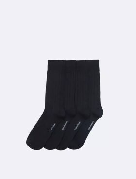 Chaussettes habillées à logo côtelé, lot de 4