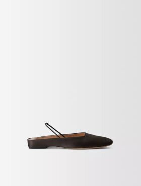 Chaussures plates en satin de soie Lana Chaussures plates en satin de soie Lana