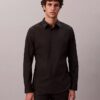Chemise ajustée stretch à boutons