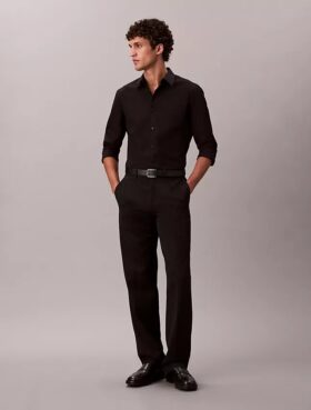 Chemise ajustée stretch à boutons