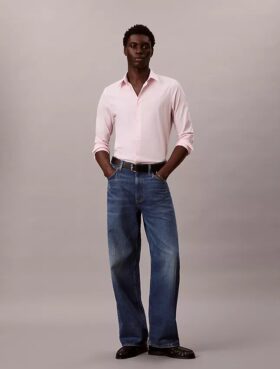 Chemise ajustée stretch à boutons