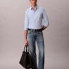 Chemise ajustée stretch à boutons
