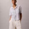 Chemise ample boutonnée en coton mélangé Chemise ample boutonnée en coton mélangé