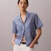 Chemise ample boutonnée en coton mélangé Chemise ample boutonnée en coton mélangé