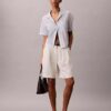 Chemise ample boutonnée en coton mélangé Chemise ample boutonnée en coton mélangé