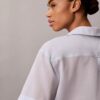 Chemise ample boutonnée en coton mélangé Chemise ample boutonnée en coton mélangé