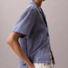 Chemise ample boutonnée en coton mélangé Chemise ample boutonnée en coton mélangé