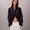 Chemise ample boutonnée en mélange de lin Chemise ample boutonnée en mélange de lin