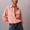 Chemise ample boutonnée en mélange de lin Chemise ample boutonnée en mélange de lin