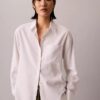 Chemise ample boutonnée en mélange de lin Chemise ample boutonnée en mélange de lin