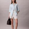 Chemise ample boutonnée en mélange de lin Chemise ample boutonnée en mélange de lin