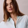 Chemise ample boutonnée en mélange de lin Chemise ample boutonnée en mélange de lin