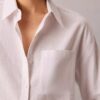 Chemise ample boutonnée en mélange de lin Chemise ample boutonnée en mélange de lin