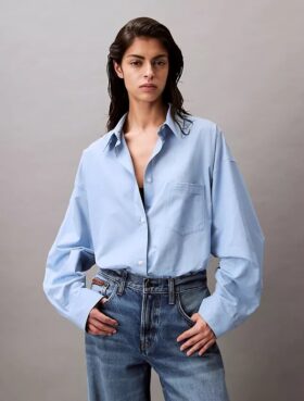 Chemise ample boutonnée en mélange de viscose