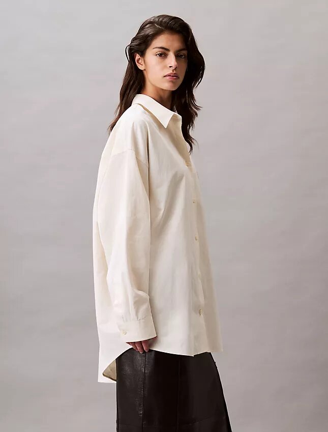 Chemise ample boutonnée en mélange de viscose Chemise ample boutonnée en mélange de viscose