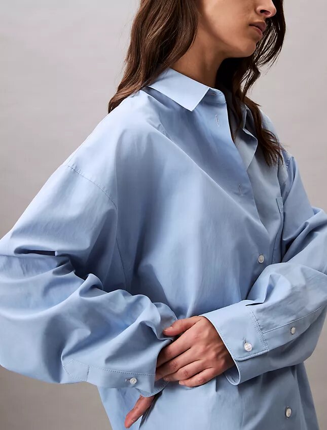 Chemise ample boutonnée en mélange de viscose Chemise ample boutonnée en mélange de viscose